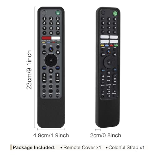 Protective Silicone Case for Sony RMF-TX600U RMF-TX500U Remote Control | Remote Cover for Sony MF-TX500E RMF-TX600E Smart TV Remote Sleeve Skin Waterproof, Anti-slip (Black) - color: Black