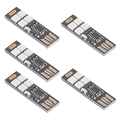 5Pcs Super Mini USB Light Kit – Ultra Slim 7-Color RGB LED Backlight for TV, Laptop, Desk
