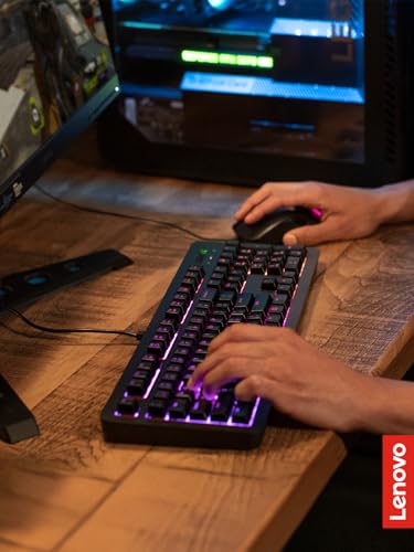 Lenovo Legion KM310 RGB Wired Gaming Keyboard & Mouse Combo - K310 Keyboard w/Silent Operation & Compact Water-Resistant Design - M300S Mouse with 8000 Adjustable DPI, 220 IPS, 6 Programmable Buttons - style: K310 Combo