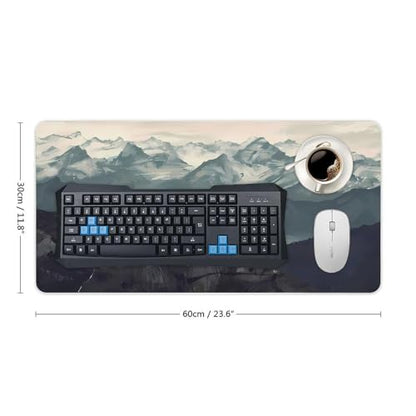 Gaming Mouse Pad, Mountain Fog Mouse Pad Large Extended Computer Mouse Mat Keyboard Full Desk Mousepad for Gaming, Office, Home 11.8x23.6 Inch - color: style-1, size: 11.8 x23.6-Inch