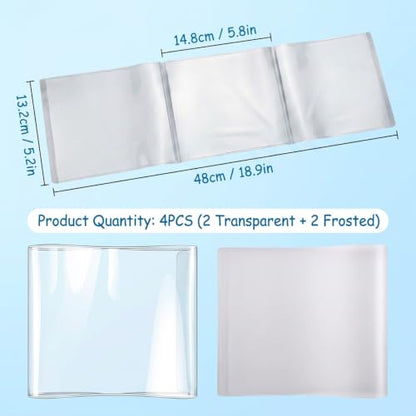 4PCS Mahjong Card Sleeve Set, 2 Clear And 2 Matte Sleeves, Waterproof Mahjong Card Cover, Premium Mahjong Card Protector For 2025-2026 Large Cards, Ideal For Gameplay Protection And Gift Giving