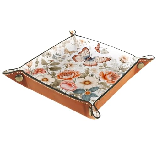 Vintage Florals Butterfly Dice Tray Dice Rolling Tray Folding Dice Holder for Dice Games, Like RPG, DND and Other Table Games - color: Multi 9