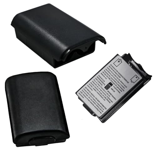 2 Pcs Battery Pack Cover for Xbox 360 Wireless Controller, Replacement Battery Pack Cover Shell Case for Xbox 360 Wireless Controller(Black) - size: 2 Pack