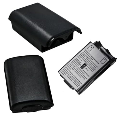 2 Pcs Battery Pack Cover for Xbox 360 Wireless Controller, Replacement Battery Pack Cover Shell Case for Xbox 360 Wireless Controller(Black) - size: 2 Pack