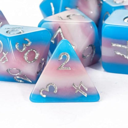 DND Dice Set Blue-Pink Polyhedral Dice Set for D&D Tabletop Games | Leather Storage Bag, DM Gift, for Dungeons and Dragons Role Playing Games - color: Blue&pink5