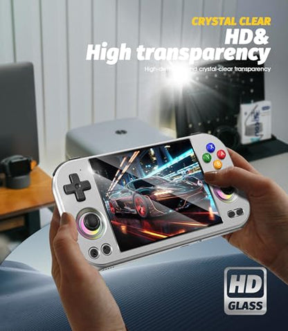 Orzero (3 Pack) Tempered Glass Screen Protector Compatible for ANBERNIC RG477MV Handheld Game Console, 9H High Definition Anti-Scratch Bubble-Free - size: ANBERNIC RG477MV