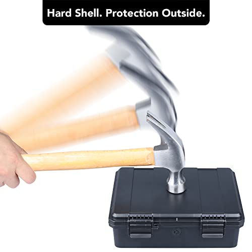 Lykus HC-2120 Mini Hard Case Dry Box with Foam Insert, Interior Size 8.3x5.9x2.7 in, IP66 Splash-Proof, Suitable for Cellphones, Tools, Small Devices and More - style: Int. Size: 8.3x5.9x2.7 in