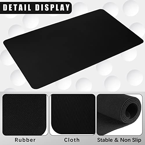 Ecally 4 Pcs Card Game Mats 24 x 14 Inch Playmat Table Smooth Playing Card Mat for TCG, Gameplay (Black) - color: Black