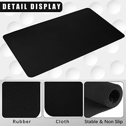 Ecally 4 Pcs Card Game Mats 24 x 14 Inch Playmat Table Smooth Playing Card Mat for TCG, Gameplay (Black) - color: Black