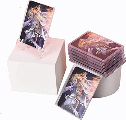 Card Sleeves, Trading Cards Sleeves Kit - 20 Hard Plastic Covers Soft Clear Card Sleeves + 5 Display Stand - Basketball, Football, Baseball,Game Card Protectors, White - color: 20 + 5