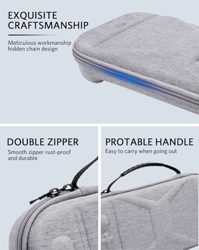 NINKI Portable Travel Case for Nintendo Switch 2 Carrying Case 2025, Hard Shell Eva Protective Switch2 Storage with 10 Game Slots Pockets Travel Carry Pouch for Nintendo Switch 2025 Traveling Bag,Gray