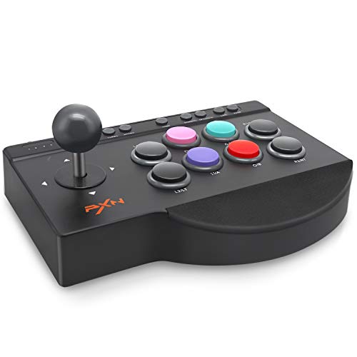 PXN Arcade Fight Stick, Fighting Game Joystick for PS4, PS3, Xbox One, Nintendo Switch and Windows PC - 7.2 ft USB Cable