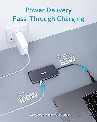 Anker USB C Hub, 7-in-1 Multi-Port USBC Hub, 4K HDMI USB-C Adapter | 1 USB-C and 2 USB-A 5Gbps Ports, 85W Max PD, SD/TF, for MacBook Air, MacBook Pro, XPS and More (Charger Not Included) - style: 7 in 1 【1 HDMI】