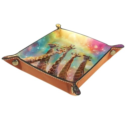 Giraffes Rainbows Dice Tray Dice Rolling Tray Folding Dice Holder for Dice Games, Like RPG, DND and Other Table Games - color: Multi 14