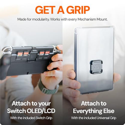 Mechanism 7-in-1 Bundle for Nintendo Switch OLED & LED | Kickstand, Battery, VESA & Wall Mounting Kit | Mount Anything to Your Switch & It to Anything | Case Friendly Accessories - color: Nintendo Switch