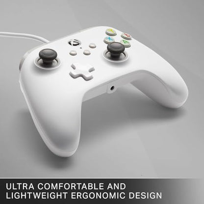 PowerA Wired Controller for Xbox Series X|S - White, gamepad, wired video game controller, gaming controller, works with Xbox One - style: White