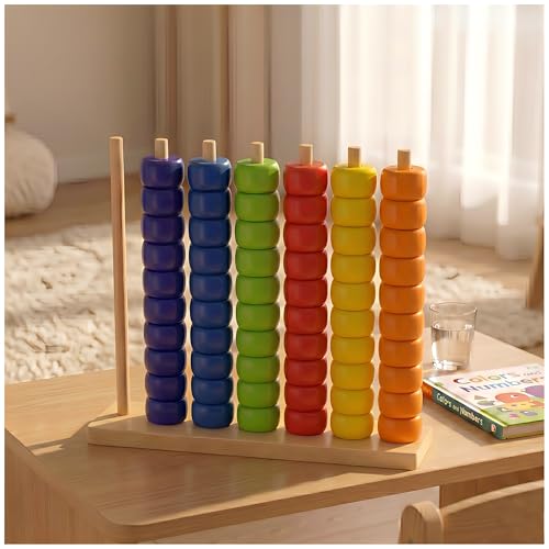 Toywoo Wooden Giant Color Matching & Stacking Game - Fast-Paced Family Challenge Board Game for Kids & Adults, Screen-Free Brain Teaser Puzzle for Game Night & Educational Play