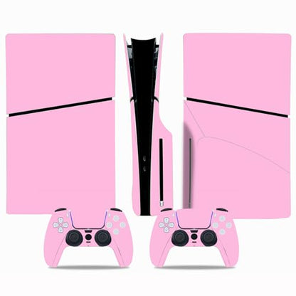 Console Skin Sticker Wrap Compatible with PS5 Slim Disc (Pink) | Protective Vinyl Decal, Game Controller Cover - color: Pink