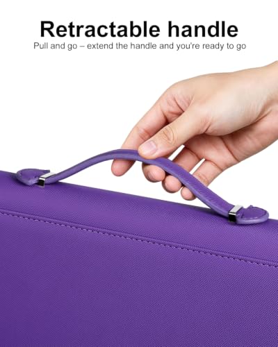 GEAoffice 9 Pocket Trading Card Binder, Holds 576 Cards, Premium PU Zip Card Binder with Handle, Side-Loading Pockets, Fits TCG, MTG, Sports Cards & Sleeved Cards (Purple) - color: Purple