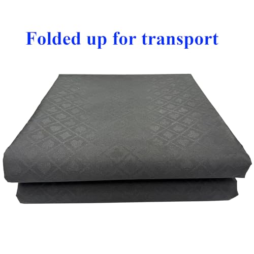Speed Cloth Poker Table Fabric - 108X60 Inch Section of Casino Card Game Table Felt Top Cover Accessories - Black - color: Black