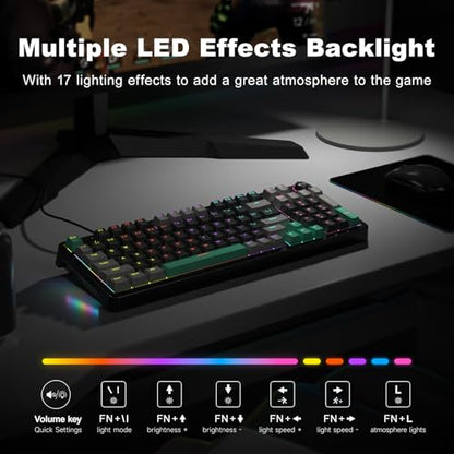 AK96 Mechanical Keyboard Smart Display & Knob, Top Mount 96% Wired Mechanical Keyboard USB-C, Hot Swappable, Software Support, Creamy Sounding, 96 Keys (Black) - color: Black