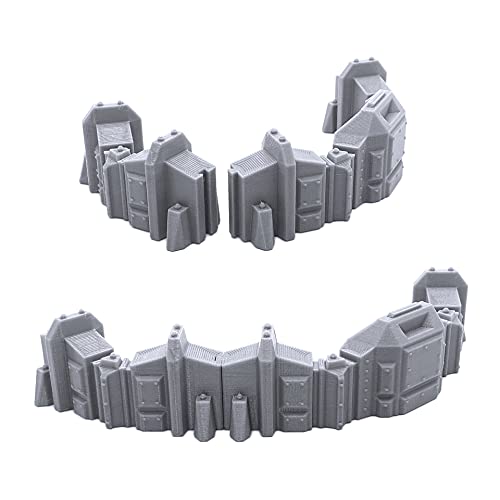 EnderToys Connecting Barricade Wall Set, Terrain Scenery for Tabletop 28mm Miniatures Wargame, 3D Printed and Paintable
