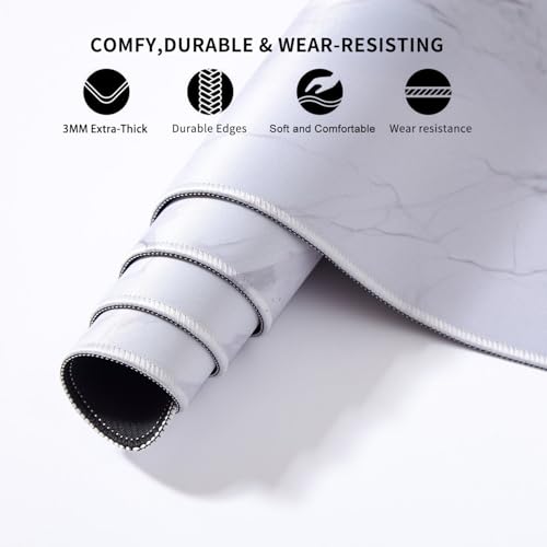 Big Mouse Pad Gaming, Stitch Mouse Pad, Pad for Keyboard and Mouse, Large Mouse Mat, Spill-Proof Surface and Anti-Skid Base, XXL 31.5” x 15.8” 80 x 40cm | DOBAOJIA XXL Gaming Mouse Mat,Desk Mat,PC Mat,Spill Proof Surface and Non-Slip Base - color: Grey Ma