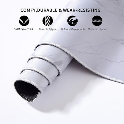 Big Mouse Pad Gaming, Stitch Mouse Pad, Pad for Keyboard and Mouse, Large Mouse Mat, Spill-Proof Surface and Anti-Skid Base, XXL 31.5” x 15.8” 80 x 40cm | DOBAOJIA XXL Gaming Mouse Mat,Desk Mat,PC Mat,Spill Proof Surface and Non-Slip Base - color: Grey Ma