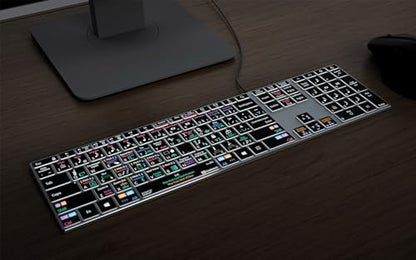 KB Covers Dorico Backlit Pro Aluminum Keyboard - Windows - US | Music Composition & Notation | Music Scoring Shortcuts | Keyboard for Musicians & arrangers - style: Windows