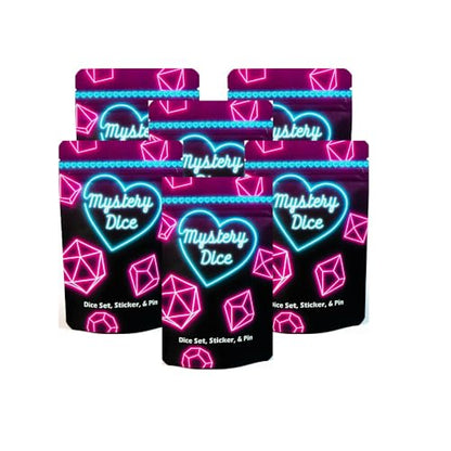1985 Games Mystery Sweetheart Love Dice, Set of 7 Polyhedral Dice, Wide Range of Patterns, RPG Dice, Table Games (Sweetheart Pack of 6) - color: Sweetheart Mystery Dice, size: Pack of 6