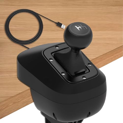 DOYO USB Shifter Compatible with G29 G27 G25 G920 T300RS/GT Racing Wheels | 6-Speed H-Pattern Gear Shifter with Reverse, Racing Wheel Shifter for Windows PC Driving Simulators - color: Black-Gear Shifter for PC