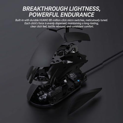 G502 High Performance Wired Gaming Mouse, Ergonomic RGB Gaming Mouse Wired with 7200 Adjustable DPI, 8 Programmable Buttons, Professional Software for Gamer Office [Black]