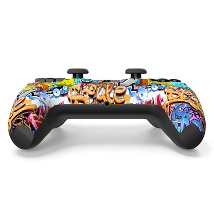 Hiyuky Wireless Controller Compatible with PS5/Slim/Pro/PC with Dual Vibration/6-Axis Gyro/3.5mm Audio Jack/1560mAh Battery/Touchpad/Microphone/Mute Button - color: Graffiti