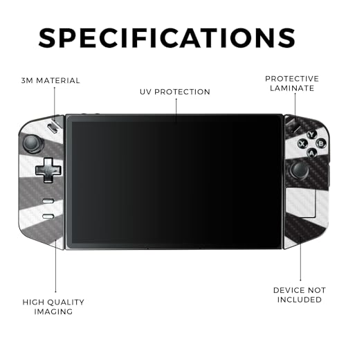 Carbon Fiber Gaming Skin Compatible with Lenovo Legion Go - Star Rays - Premium 3M Vinyl Protective Wrap Decal Cover - Easy to Apply | Crafted in The USA by MightySkins - color: Star Rays, style: Carbon Fiber Textured Finish