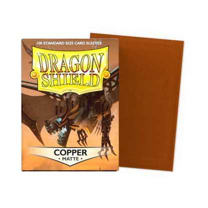 Dragon Shield | Standard Size Card Matte Sleeves | 100 CT - Smooth & Tough Premium TCG Sleeves | Compatible with Pokemon, Flesh & Blood, One Piece & Magic the Gathering | Copper - color: Copper