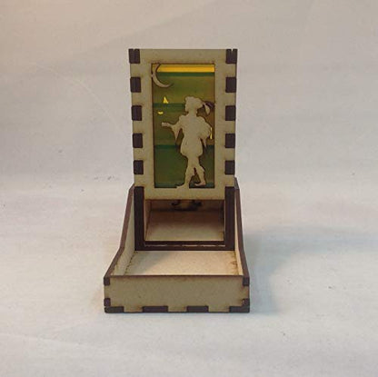 Bard Mini Dice Tower v1 Neon Yellow Acrylic Window Laser Cut MDF Unique Gift