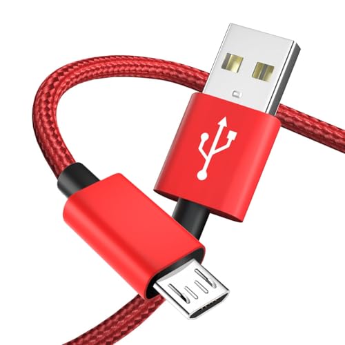 Micro USB Cable Android Charger for Amazon Kindle Fire HD 10 8 Tablet - Old Models,PS4 Controller Charging Cord for Samsung Galaxy S7 S6 J7 Edge Phone,Braided USB A to Micro B Wire Replacement 3FT