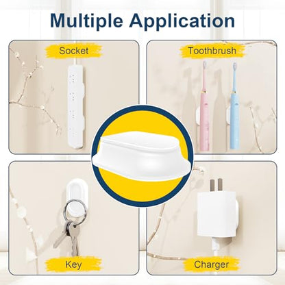 Magnetic Silicone Remote Control Holder Wall Mount for TV Fan 6 Pack White | Upgraded Silicone Remote Caddy, Self-Adhesive, Remotes Control Organizer Storage, Home Office Air Conditioner Remote Holder - color: 6 White