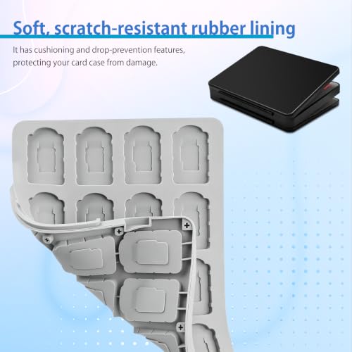 ONETIAOLONG Switch Game Case Holder for Switch 2 & OLED & Lite with 64 Cartridge Slots and 64 Micro SD Card Storage with Magnetic Closure,Protective Hard Shell for Easy carrying (Black, 64-slots) - size: 64-slots