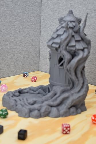The Wizard's Tower Dice Tower - 11 Inch Tall Dice Tower, 3D Printed, Tabletop RPG, DND Accessories, Dice Tower, Dice Accessories, Role Playing Game