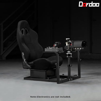 Dardoo Flight Game Cockpit With Blackseat Racing Simulator Mount, Compatible With Thrustmaster T150 HOTAS WARTHOG, Not Included Throttle,Joystick,Pedals