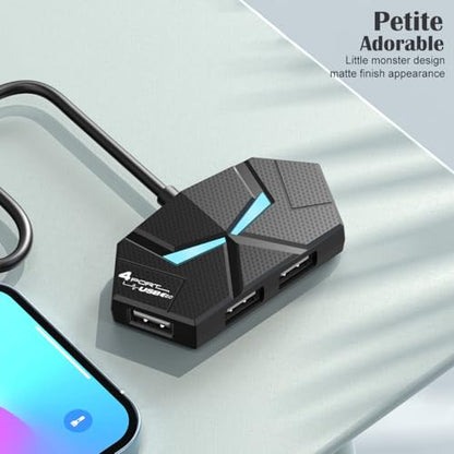 USB Hub 2.0, Multi-Port USB Hub,USB Extender with Extra Power Port for Laptop, PC, Xbox, Gamepad,Flash Drive, HDD, Console, Printer, Camera,Keyborad, Mouse,USB Fan (4-Port USB C 2.0) - style: 4-port USB C 2.0