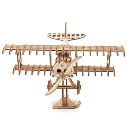 DIY Airplane Wooden 3D Puzzles Model Kit | 105 Pieces, For Adult, Jigsaw - style: Airplane