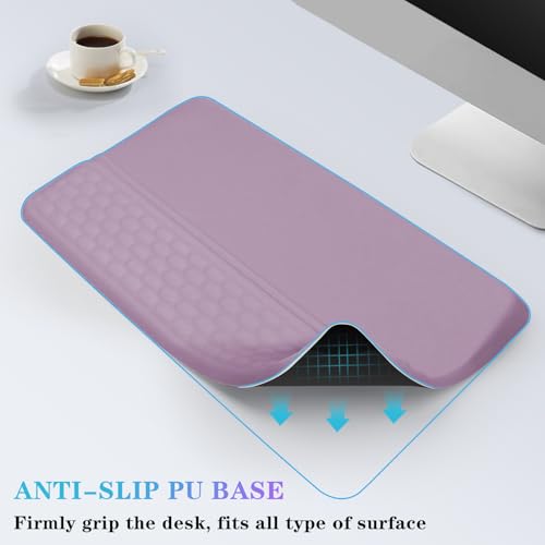 Computer Keyboard Stand with Wrist Rest, Ergonomic Tilted Keyboard Holder - Keyboard Riser with Wrist Pad - Keyboard Tray Support for Office Home - Purple - color: Keyboard Stand - Purple
