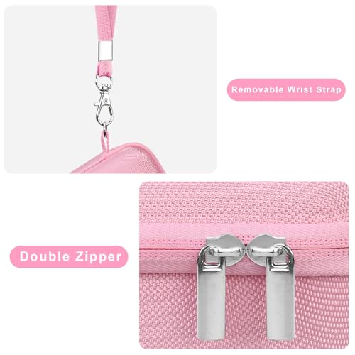 Canboc Carrying Case for Fujifilm X100VI/ X100V/ X100F/ X100S/ X-E5 Digital Camera, Zipper Mesh Pocket fit USB Cable, Pink (Case Only) - color: Pink