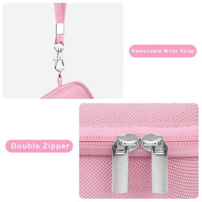 Canboc Carrying Case for Fujifilm X100VI/ X100V/ X100F/ X100S/ X-E5 Digital Camera, Zipper Mesh Pocket fit USB Cable, Pink (Case Only) - color: Pink