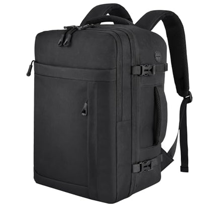 HILOMON Black Travel Backpack for Men Women, TSA Approved Personal Item Size fit for 18x14x8 Under Seat Backpack for Airplanes 15.6inch Laptop 30L Luggage Carry On Bag