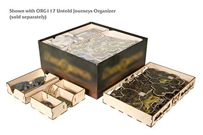 The Broken Token Untold Journeys Box Organizer for The Lord of The Rings: Shadowed Path - Wood Storage Box with Multiple Trays - Wooden Game Organizer - style: Shadowed Path