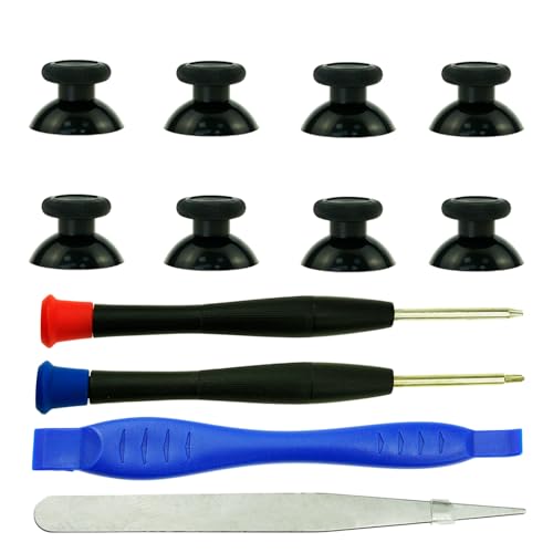 8PCS Replacement Thumbstick for Xbox one S/X/Elite Controller, Joysticks Repair Kit for Xbox Series X & S Controller, Custom Analog Thumb Sticks Parts for Xbox Core Controller (Black)
