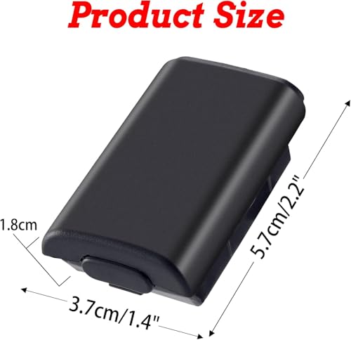 Battery Pack Cover for Xboxes 360, 4 Pack Replacement Battery Pack Cover for Microsoft Xboxes 360 Wireless Controller - Black